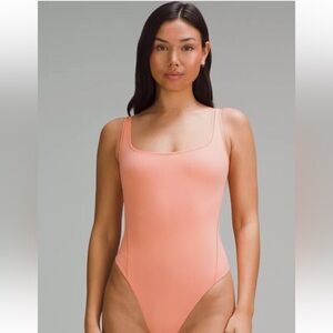 Lululemon Wondermost square-neck bodysuit. NWOT
